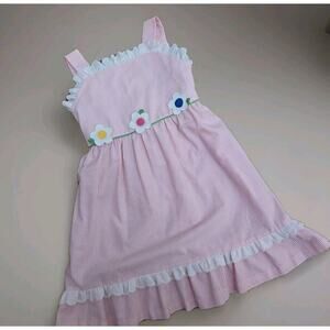 Vintage Fischel by JohnstonGirls Size 6 Quilted Dress Pinafore Seersucker 1864‎